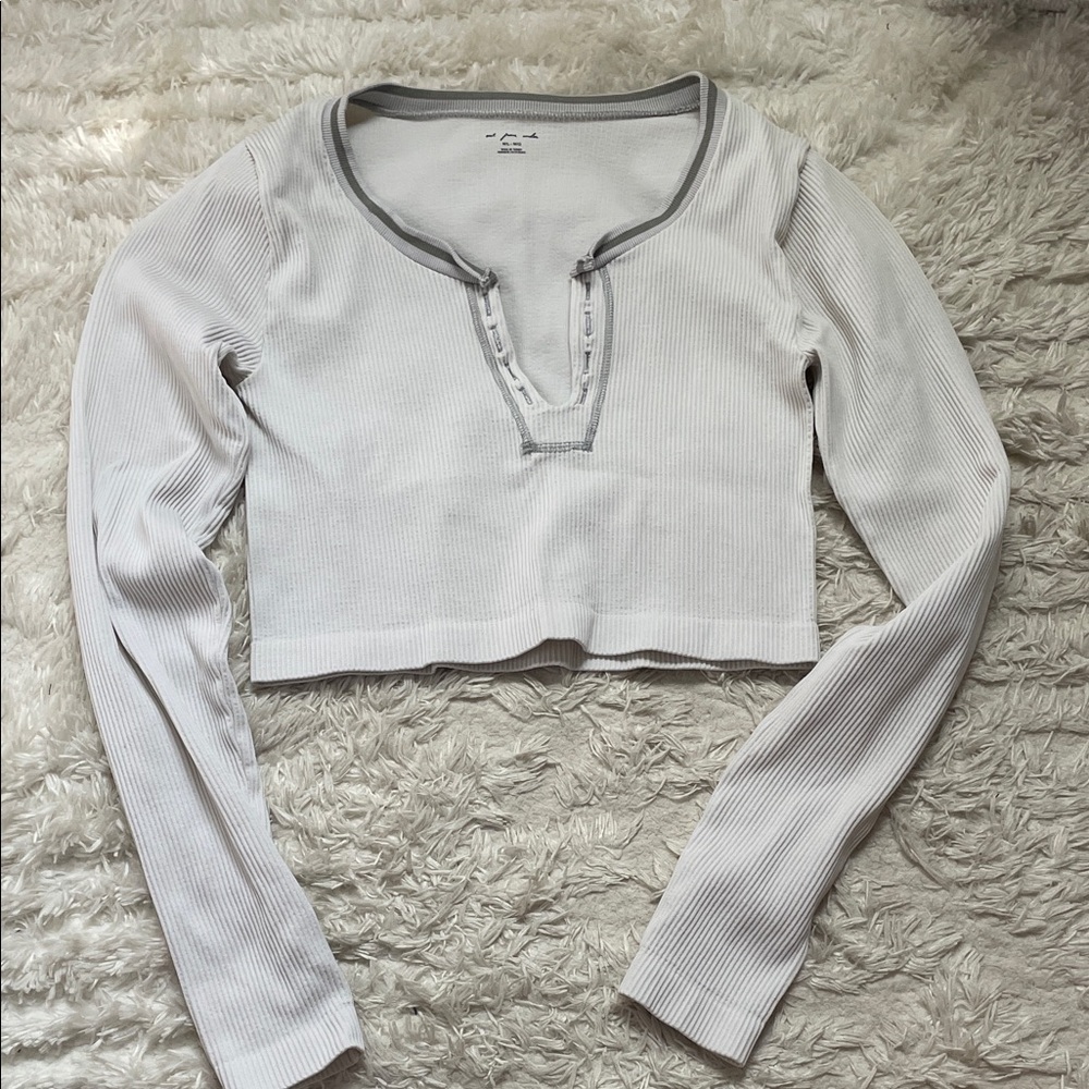 Urban Outfitters Go For Gold Long Sleeve Crop